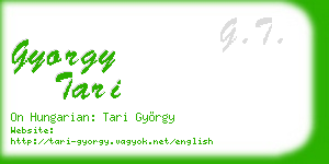 gyorgy tari business card
